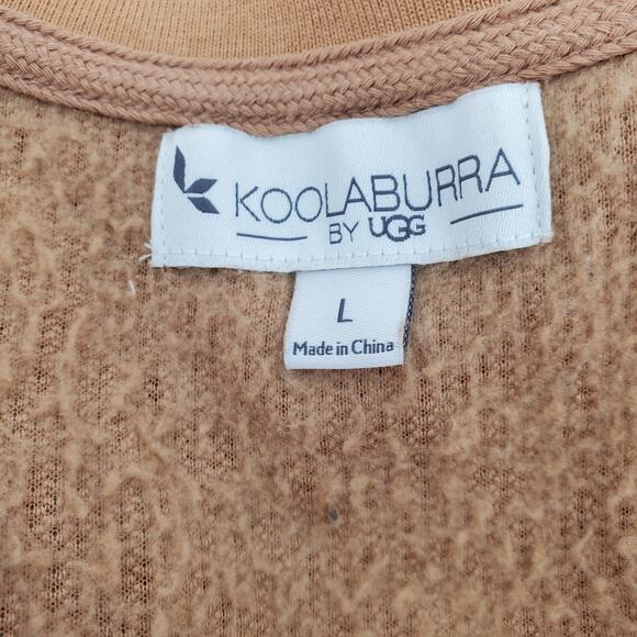Koolaburra by‎ Ugg Popcorn Sherpa Cardigan Tan Camel Womens Large Pre-Owned - Picture 4 of 6